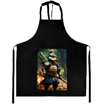 Discover duck samurai Battlefield Hyper realistic Aprons