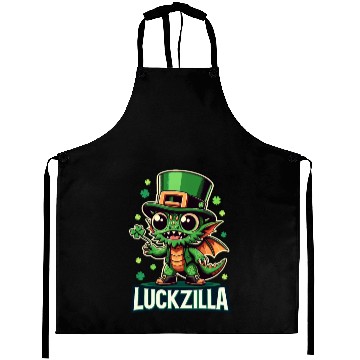 Discover Luckzilla St. Paddy's Day Dragon Aprons