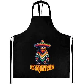 Discover El Squatcho Western Bigfoot Mexican Sasquatch Aprons