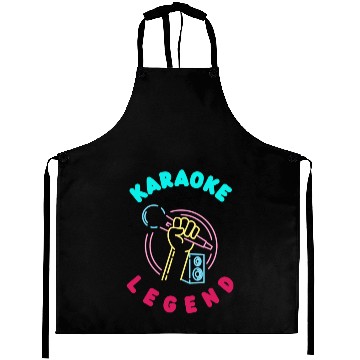 Discover Funny Karaoke Singer Singing Musician Karaoke Gift Aprons