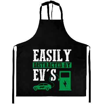 Discover Easily Distracted By EV's Electric Car EV Driver Aprons