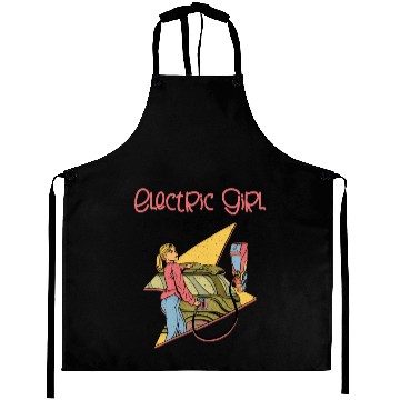 Discover Electric Girl EV Driver Electric Vehicle Aprons