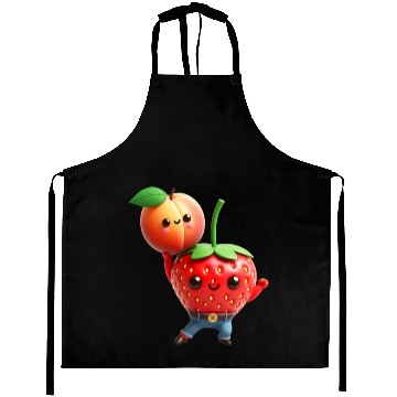 Discover Dancing strawberry with peach Aprons
