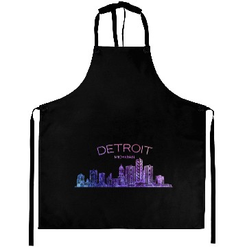 Discover Detroit Skyline Aprons