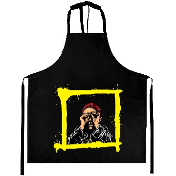 Discover Yellow Brown Red Colorful Graffiti Illustration Aprons