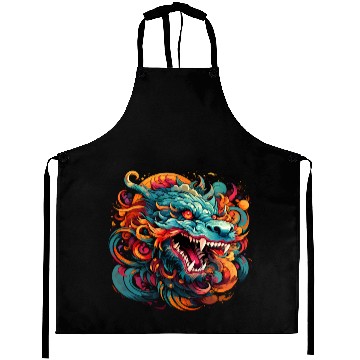 Discover Modern Oriental Dragon Majesty Aprons