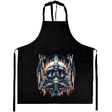 Discover Urban Astronaut - Sci-Fi Cityscape Adventure Aprons