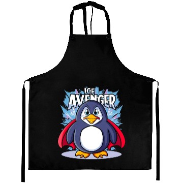 Discover Superhero Penguin: The Ice Avenger Aprons