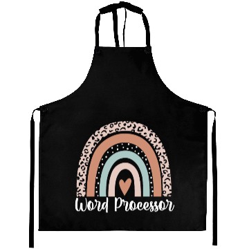 Discover Word Processor Rainbow Leopard Funny Word Aprons