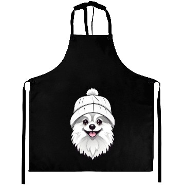 Discover Cute Pomeranian with hat Aprons