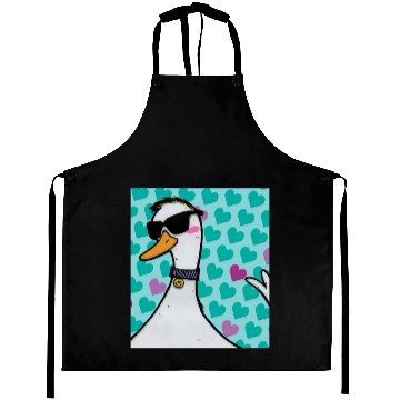 Discover 90s Raver Cartoon Duck, Party Animal, Kids Room Aprons