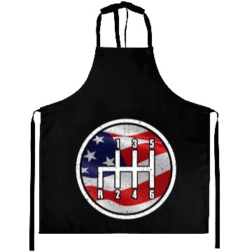 Discover American Flag Muscle Car 6 Gears Knob Car Mechanic Aprons