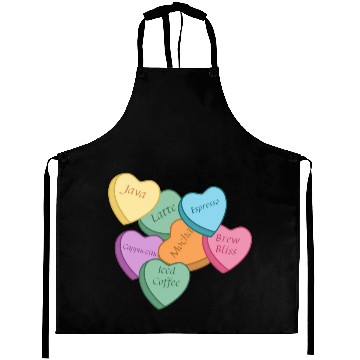 Discover coffee lover candy hearts Aprons