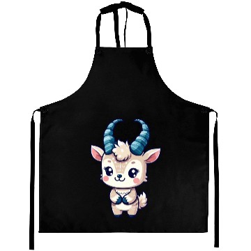 Discover Playful Goat Cartoon Aprons