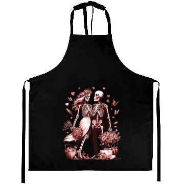 Discover Love Eternal - Skeletal Lovers’ Picnic Aprons