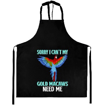 Discover Gold Macaw Ornithologist Enthusiast Gift Aprons