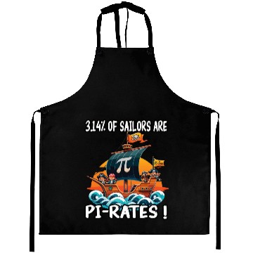 Discover Pi Day 3.14 Pirate Style Math Symbol Fun Design Aprons