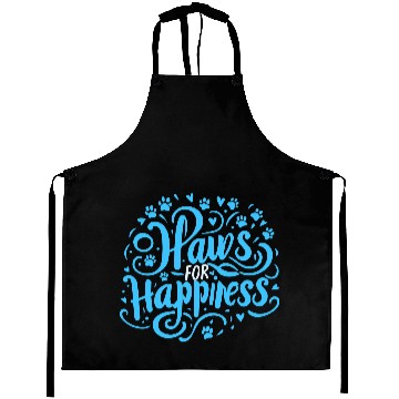 Discover typography Aprons design Paws for Happiness