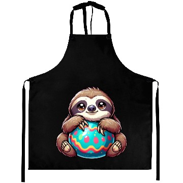 Discover Easter Sloth: Embrace and Easter Egg Aprons