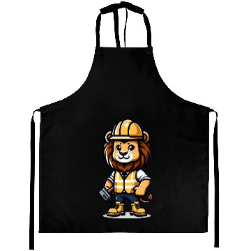 Discover Cute Lion Construction Worker Aprons