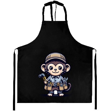 Discover Cute Monkey Craftsman Aprons
