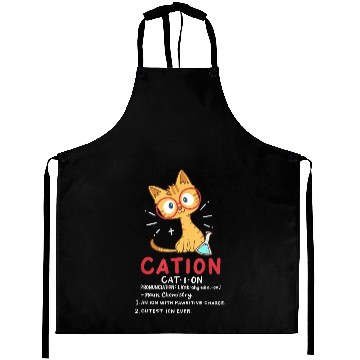 Discover Cation Science Cat Funny Chemistry Chemist Scien Aprons