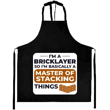 Discover Master of Stacking Humorous Bricklayer Brick Mason Aprons