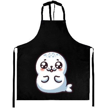 Discover Playful Seal Cartoon Aprons
