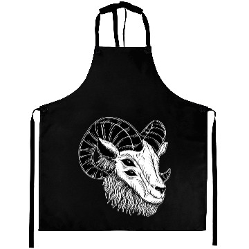 Discover Dark Devil Goat Horn Head Aprons