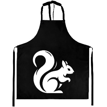 Discover Minimalist Squirrel Silhouette Aprons