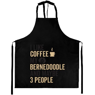Discover Bernedoodle Dog Owners Funny Coffee Lover Quote Aprons
