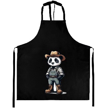 Discover Cute Panda Farmer Aprons