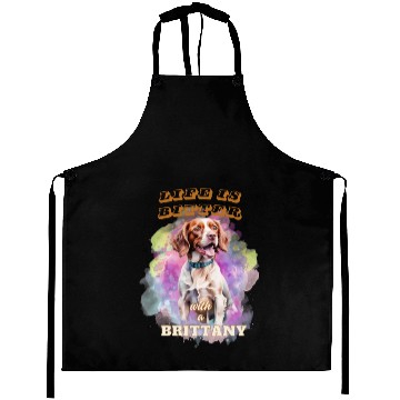 Discover Surrealism Starry Night Brittany Spaniel Dog Aprons