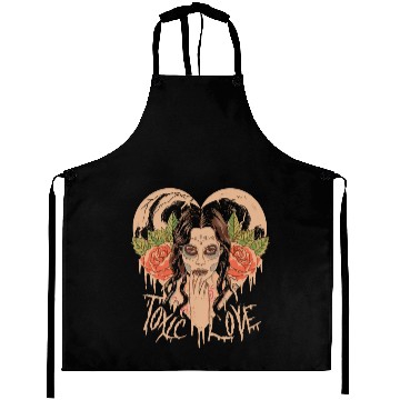 Discover Toxic Love Valentine Couple Gift Aprons