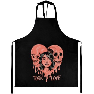 Discover Toxic Love Valentine Couple Aprons