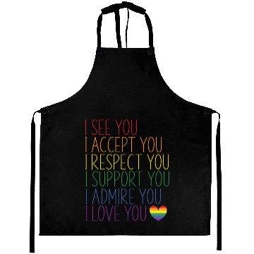 Discover I See Accept Respect Support Admire Love You Lgbtq Aprons