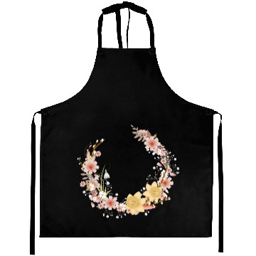 Discover Spring floral wreath of daffodils and catkins Aprons