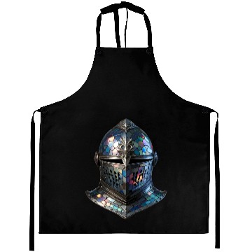 Discover Enchanted Knight's Helmet - Stained Glass Armor Aprons