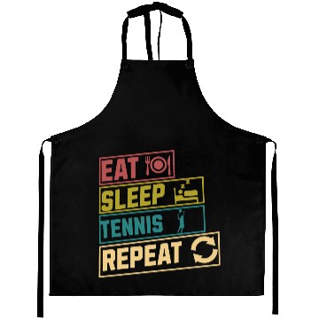 Discover Eat sleep tennis repeat hobby Aprons