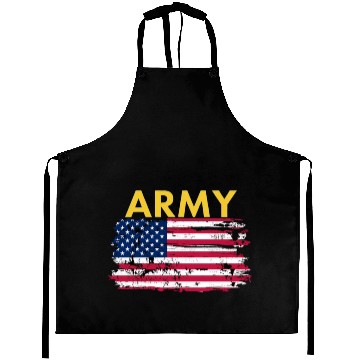 Discover US Army and the tattered old flag Aprons