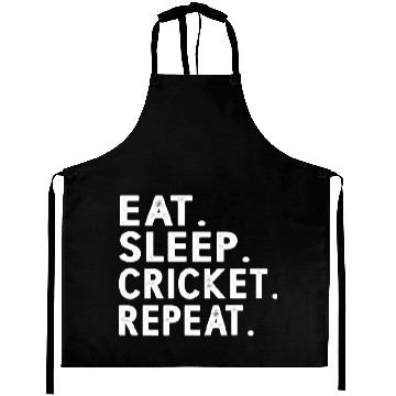 Discover Eat Sleep Cricket Repeat Funny Cricket Sport Game Aprons