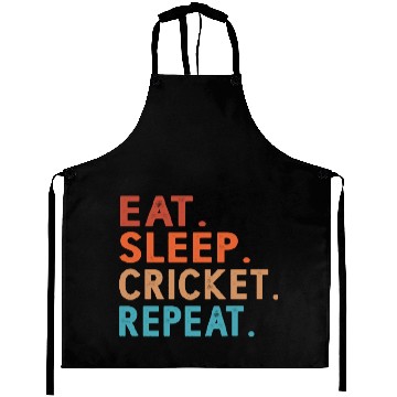 Discover Eat Sleep Cricket Repeat Funny Aprons