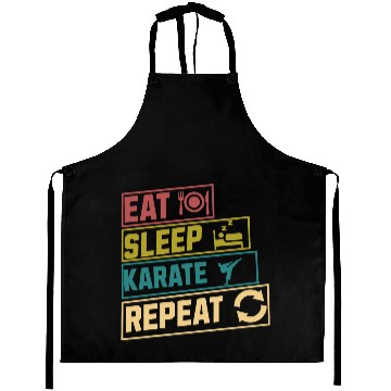 Discover Eat sleep karate repeat hobby Aprons