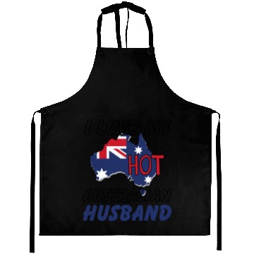 Discover I Love My Hot Australian Husband Wife Aprons