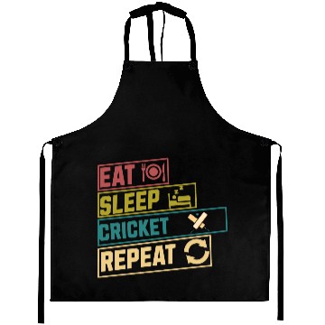 Discover Eat sleep cricket repeat hobby Aprons
