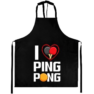 Discover I Love Ping Pong Paddle Racket Sports Table Tennis Aprons