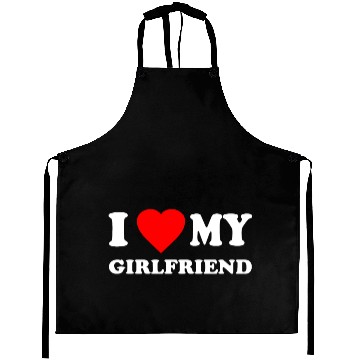 Discover I Love My Girlfriend Valentines Aprons