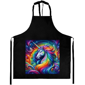 Discover Unicorn rainbow Aprons