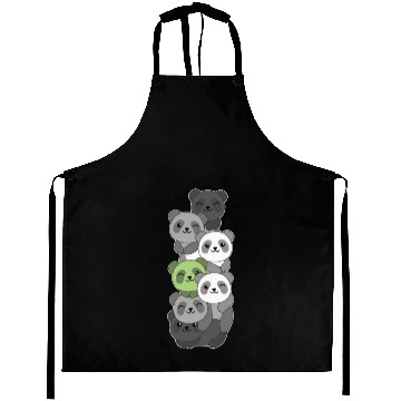 Discover Agender Flag Pride Lgbtq Cute Panda Stack Aprons