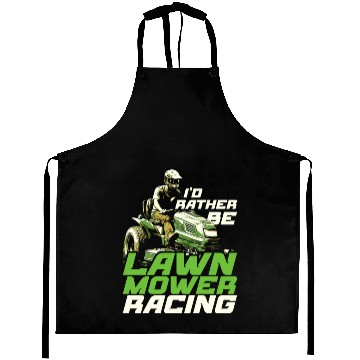 Discover I'd Rather Be Lawn Mower Racing Lawnmower Aprons